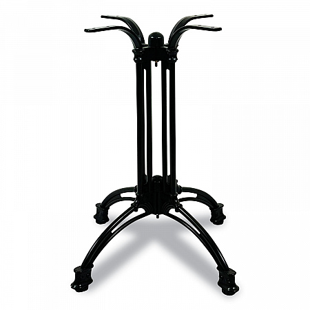 Topalit Tables, Round, 36" dia x 29"h, Silver Top, Black Iron Base/Legs (10636R2)