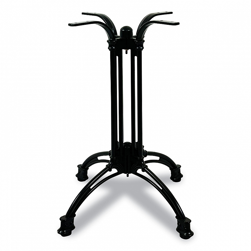 Topalit Tables, Round, 36" dia x 29"h, Silver Top, Black Iron Base/Legs (10636R2)