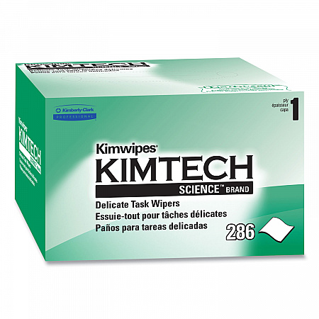 Kimwipes Delicate Task Wipers, 1-Ply, 4.4 x 8.4, Unscented, White, 286/Box, 60 Boxes/Carton (34155CT)