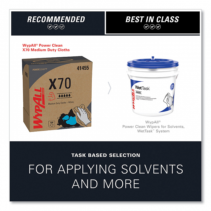 X70 Cloths, POP-UP Box, 9.13 x 16.8, White, 96/Box, 10 Boxes/Carton (41455)
