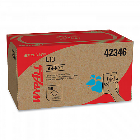 L10 Towels, POP-UP Box, 1-Ply, 10.25 x 9, White, 250/Box, 24 Boxes/Carton (42346)