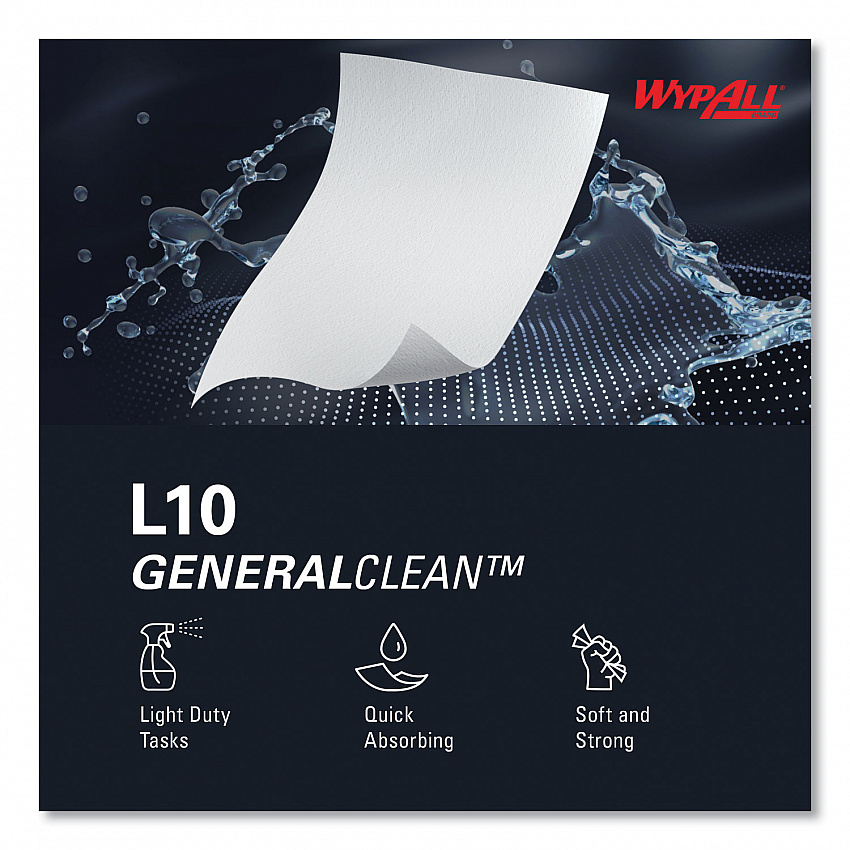 L10 Towels, POP-UP Box, 1-Ply, 10.25 x 9, White, 250/Box, 24 Boxes/Carton (42346)