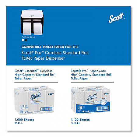 Pro High Capacity Coreless SRB Tissue Dispenser, 11.25 x 6.31 x 12.75, White (44517)