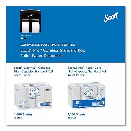 Pro High Capacity Coreless SRB Tissue Dispenser, 11.25 x 6.31 x 12.75, Black (44518)