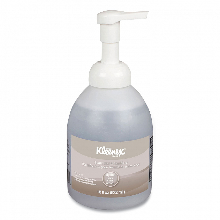 Alcohol-Free Foam Hand Sanitizer, 18 oz Pump Bottle, Fragrance-Free, 4/Carton (45827CT)
