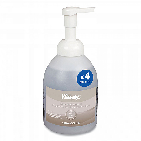 Alcohol-Free Foam Hand Sanitizer, 18 oz Pump Bottle, Fragrance-Free, 4/Carton (45827CT)