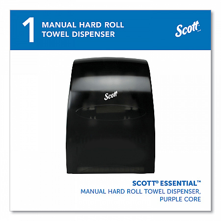 Essential Manual Hard Roll Towel Dispenser, 13.06 x 11 x 16.94, Black (46253)