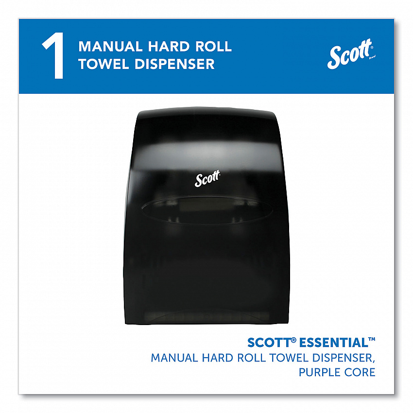 Essential Manual Hard Roll Towel Dispenser, 13.06 x 11 x 16.94, Black (46253)