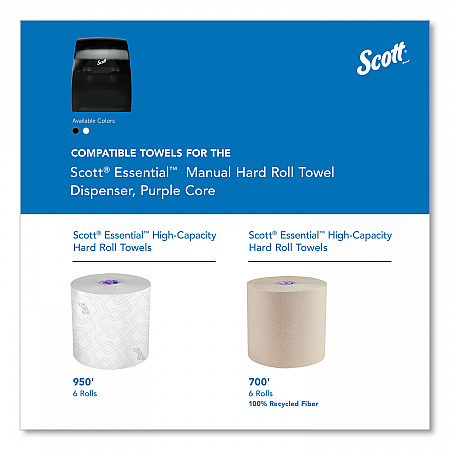 Essential Manual Hard Roll Towel Dispenser, 13.06 x 11 x 16.94, Black (46253)
