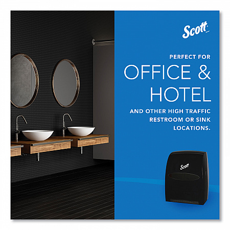 Essential Manual Hard Roll Towel Dispenser, 13.06 x 11 x 16.94, Black (46253)