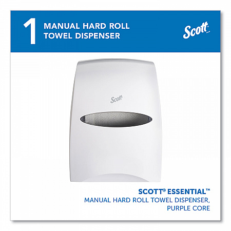 Essential Manual Hard Roll Towel Dispenser, 13.06 x 11 x 16.94, White (46254)