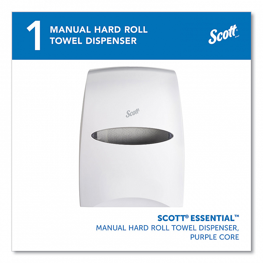 Essential Manual Hard Roll Towel Dispenser, 13.06 x 11 x 16.94, White (46254)