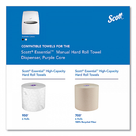 Essential Manual Hard Roll Towel Dispenser, 13.06 x 11 x 16.94, White (46254)