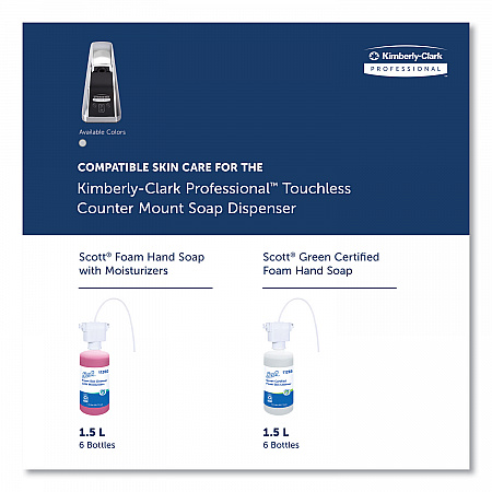 Touchless Counter Mount Skin Care Dispenser, 1.5 L, 2.12 x 4.25 x 5.56, Chrome (47604)