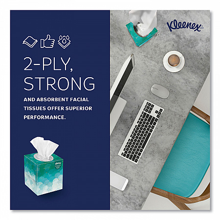 Professional Facial Tissue, Pop-Up Box, 2-Ply, White, 90 Sheets/Box, 36 Boxes/Carton (21270CT)