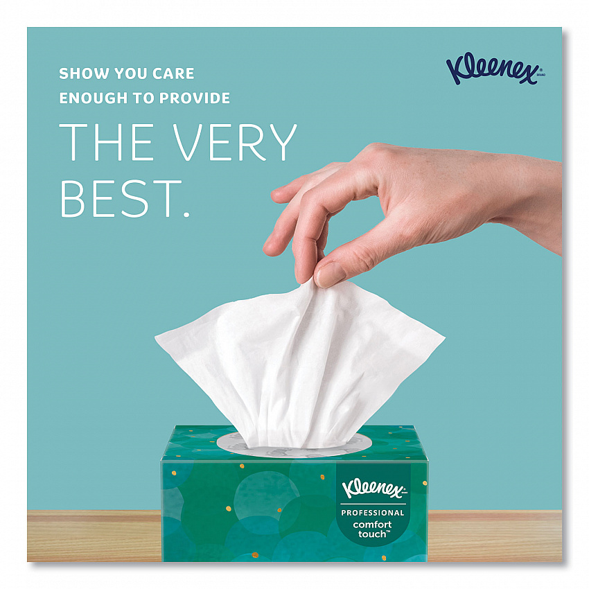 Professional Facial Tissue, Pop-Up Box, 2-Ply, 95 Sheets/Box, 6 Boxes/Pack, 6 Packs/Carton (21271CT)