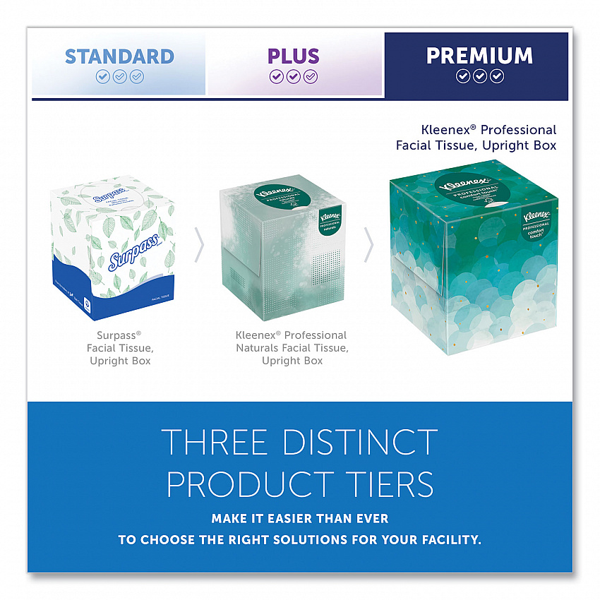 Professional Facial Tissue, Pop-Up Box, 2-Ply, 95 Sheets/Box, 6 Boxes/Pack, 6 Packs/Carton (21271CT)