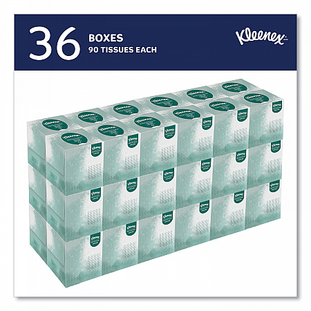 Naturals Facial Tissue for Business, BOUTIQUE POP-UP Box, 2-Ply, White, 90 Sheets/Box, 36 Boxes/Carton (21272)
