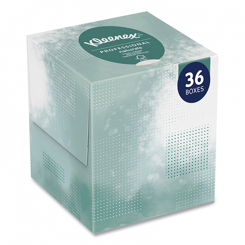Naturals Facial Tissue for Business, BOUTIQUE POP-UP Box, 2-Ply, White, 90 Sheets/Box, 36 Boxes/Carton (21272)