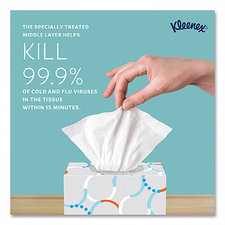 Boutique Anti-Viral Facial Tissue, Pop-Up Box, 3-Ply, White, 55 Sheets/Box, 3 Boxes/Pack (21286)