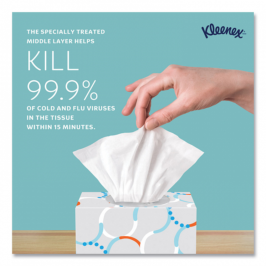 Boutique Anti-Viral Facial Tissue, Pop-Up Box, 3-Ply, White, 55 Sheets/Box, 3 Boxes/Pack (21286)