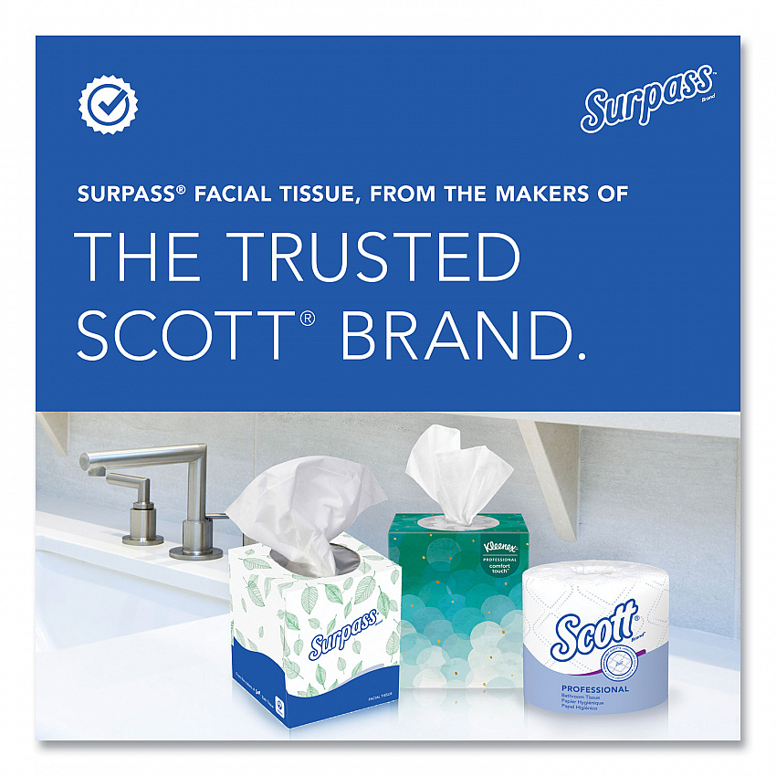 Facial Tissue for Business, Pop-Up Box, 2-Ply, White, 90 Sheets/Box, 36 Boxes/Carton (21320)