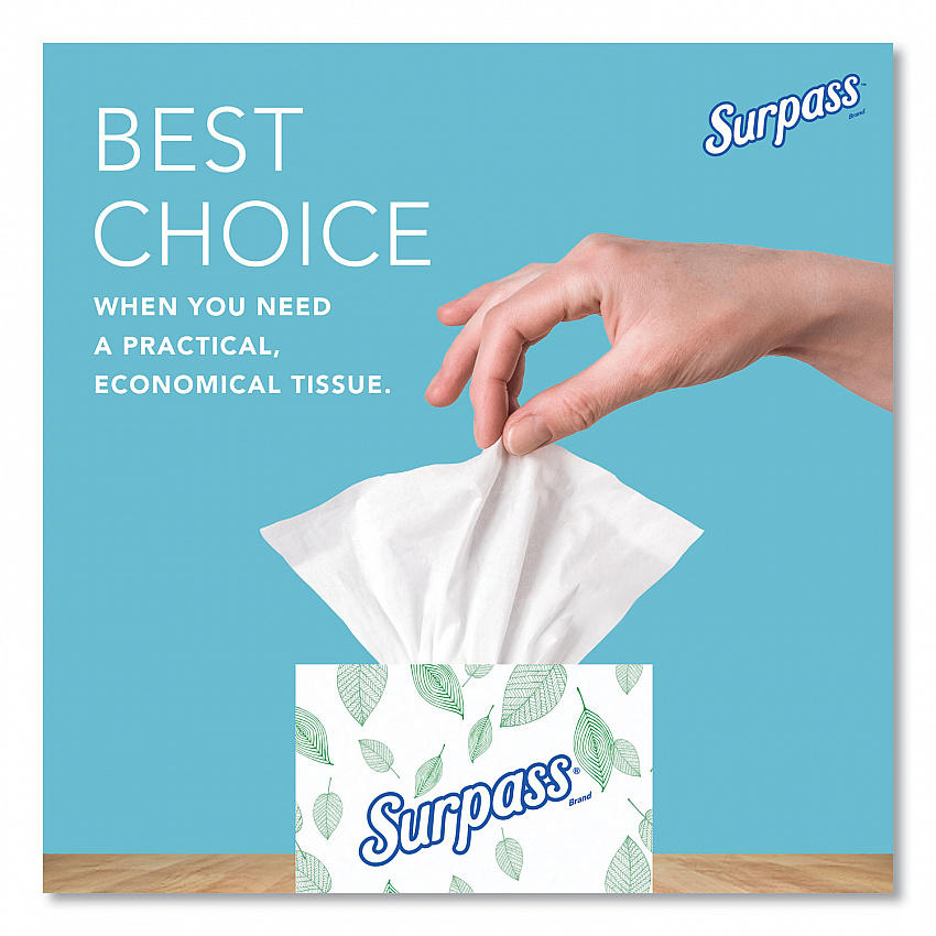 Facial Tissue for Business, Pop-Up Box, 2-Ply, White, 90 Sheets/Box, 36 Boxes/Carton (21320)