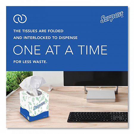 Facial Tissue for Business, Pop-Up Box, 2-Ply, White, 90 Sheets/Box, 36 Boxes/Carton (21320)