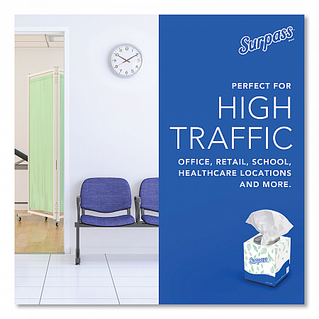 Facial Tissue for Business, Pop-Up Box, 2-Ply, White, 90 Sheets/Box, 36 Boxes/Carton (21320)