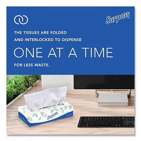Facial Tissue for Business, 2-Ply, White, 125 Sheets/Box, 60 Boxes/Carton (21390)