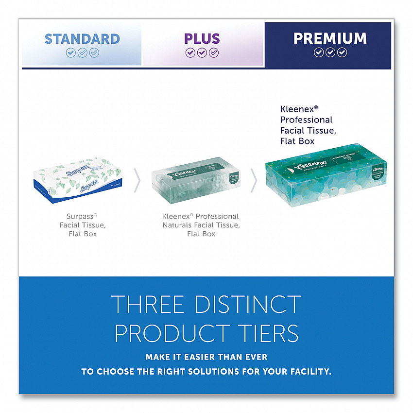White Facial Tissue for Business, Pop-Up Box, 2-Ply, 90 Sheets/Box, 36 Boxes/Carton (21400)