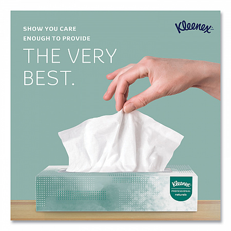 Naturals Facial Tissue for Business, Flat Box, 2-Ply, White, 125 Sheets/Box (21601BX)