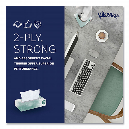 Naturals Facial Tissue for Business, Flat Box, 2-Ply, White, 125 Sheets/Box (21601BX)