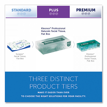 Naturals Facial Tissue for Business, Flat Box, 2-Ply, White, 125 Sheets/Box (21601BX)