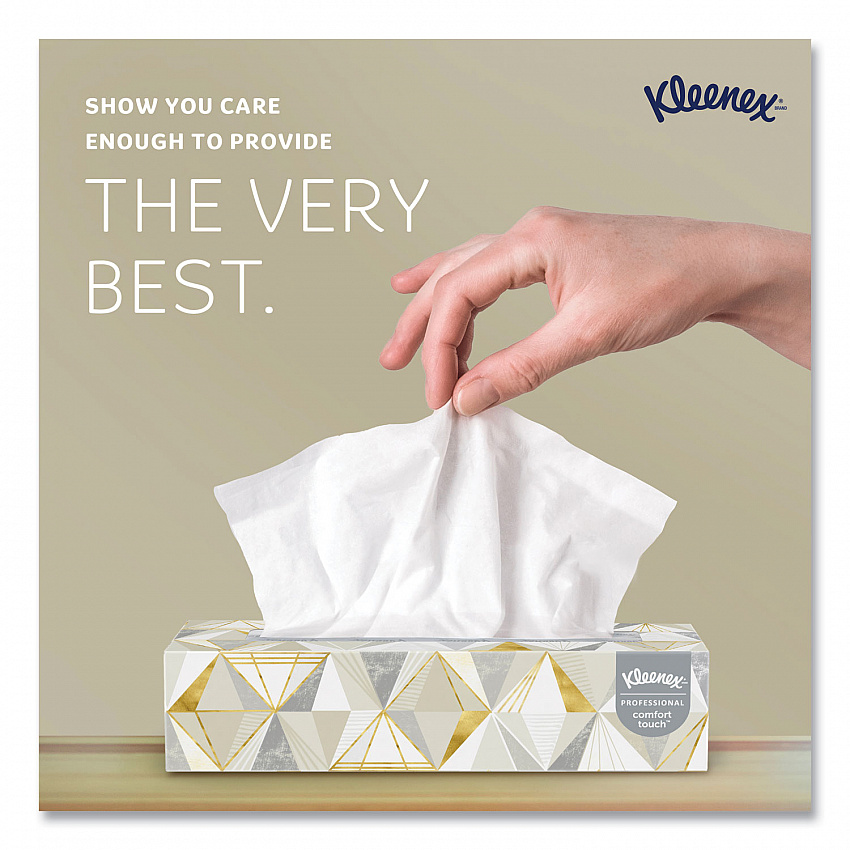White Facial Tissue for Business, Pop-Up Box, 2-Ply, 125 Sheets/Box, 48 Boxes/Carton (21606CT)