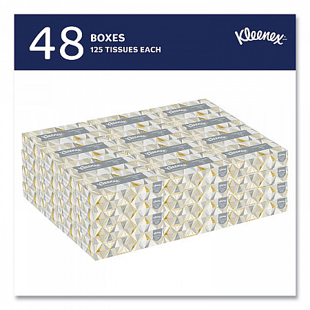 White Facial Tissue for Business, Pop-Up Box, 2-Ply, 125 Sheets/Box, 48 Boxes/Carton (21606CT)