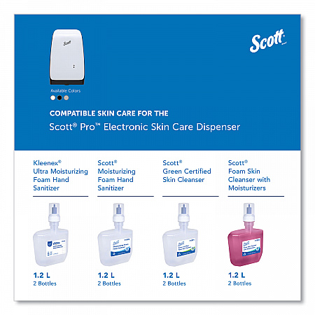 Electronic Skin Care Dispenser, 1,200 mL, 7.3 x 4 x 11.7, White (32499)