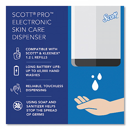 Electronic Skin Care Dispenser, 1,200 mL, 7.3 x 4 x 11.7, White (32499)