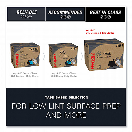 Power Clean Oil, Grease and Ink Cloths, BRAG Box, 12.1 x 16.8, Blue, 180/Box (33352)