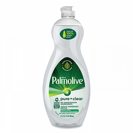 Pure + Clear Dishwashing Liquid, Spring Fresh Scent, 32.5 oz Bottle, 9/Carton (US04272CT)