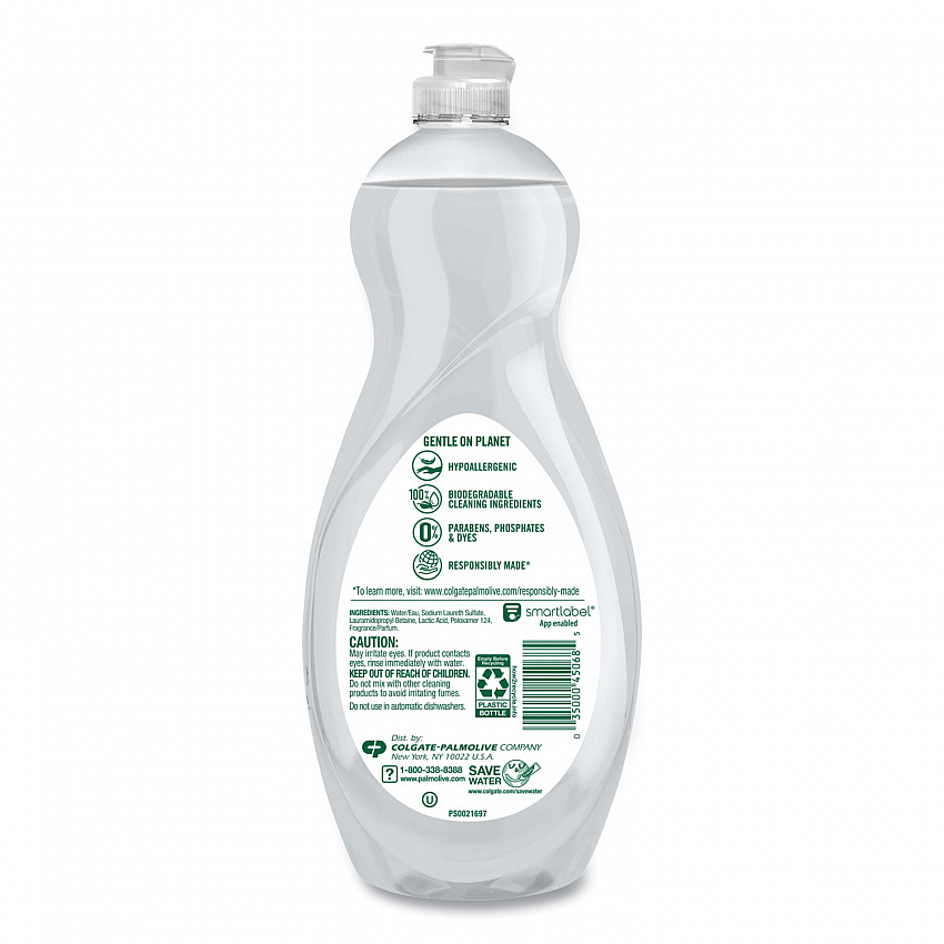 Pure + Clear Dishwashing Liquid, Spring Fresh Scent, 32.5 oz Bottle, 9/Carton (US04272CT)