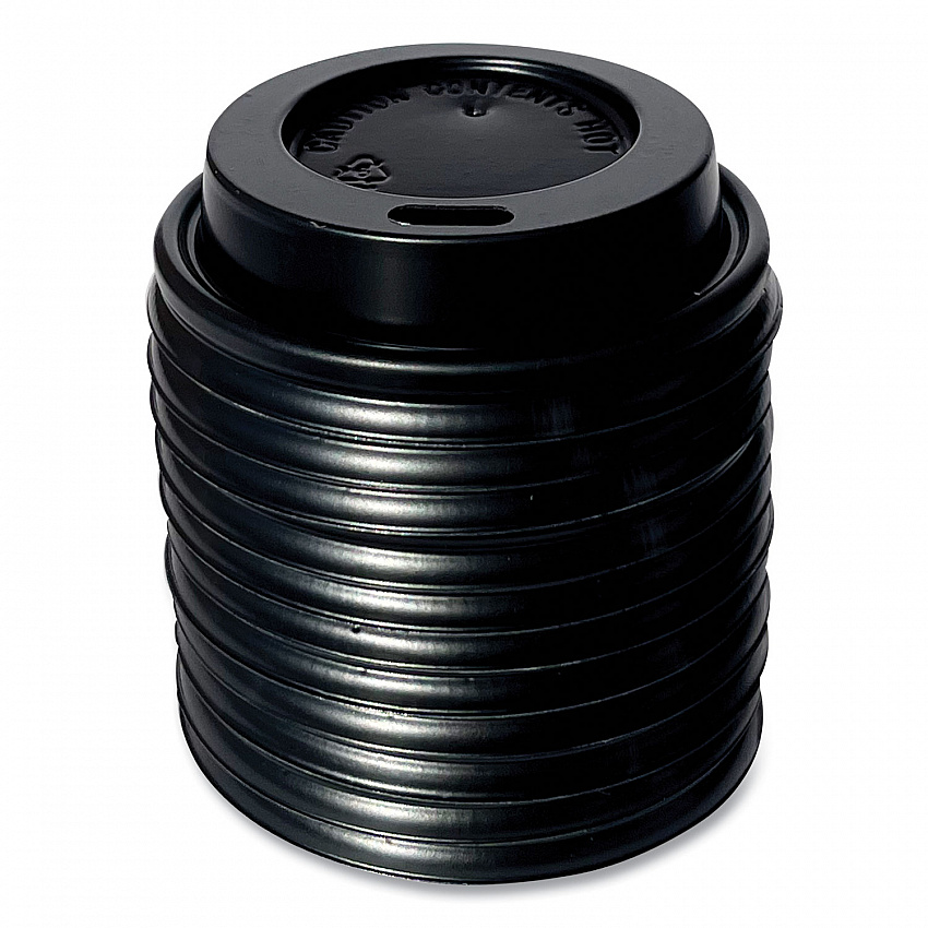 Hot Cup Lids, Fits 4 oz Hot Cups, Plastic, Black, 1,000/Carton (HOTBL4)
