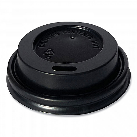 Hot Cup Lids, Fits 4 oz Hot Cups, Plastic, Black, 1,000/Carton (HOTBL4)