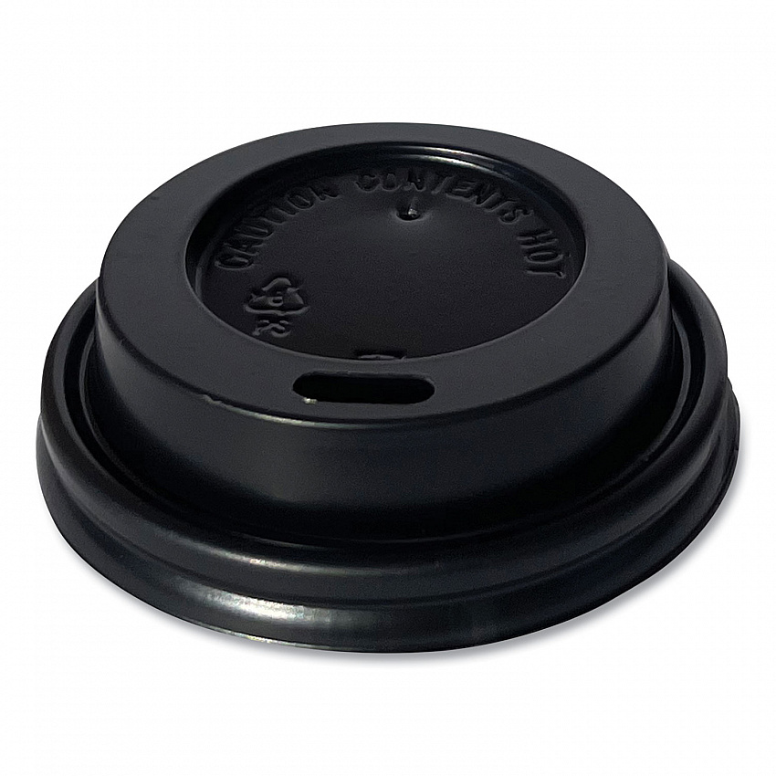 Hot Cup Lids, Fits 4 oz Hot Cups, Plastic, Black, 1,000/Carton (HOTBL4)