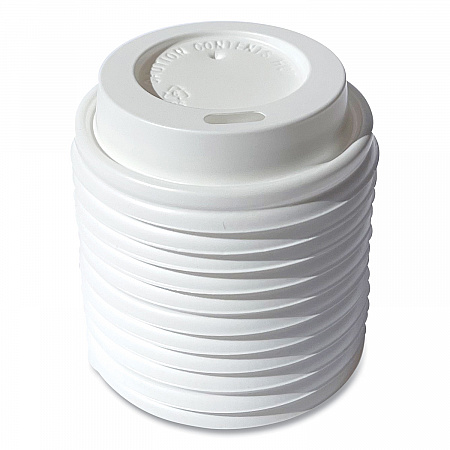 Hot Cup Lids, Fits 4 oz Hot Cups, Plastic, White, 1,000/Carton (HOTWH4)