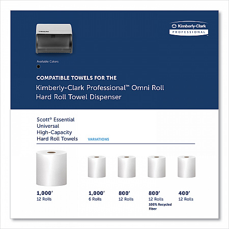Omni Roll Towel Dispenser, 10.5 x 10 x 10, Smoke Gray (09746)