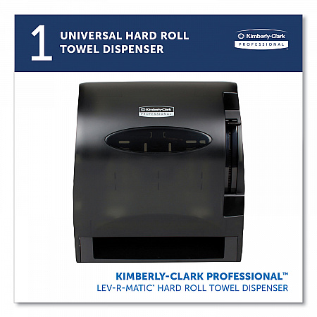 Lev-R-Matic Roll Towel Dispenser, 13.75 x 9.25 x 11.75, Smoke (09765)