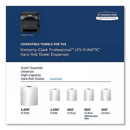 Lev-R-Matic Roll Towel Dispenser, 13.75 x 9.25 x 11.75, Smoke (09765)