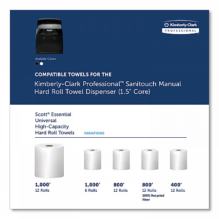 Sanitouch Hard Roll Towel Dispenser, For 1.5