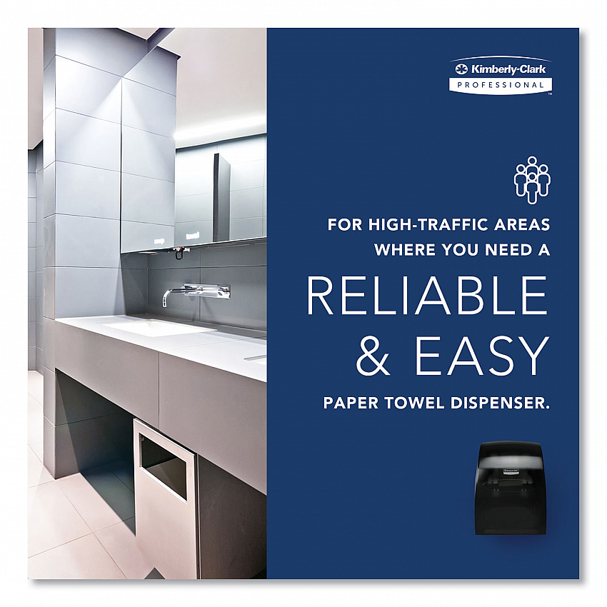 Sanitouch Hard Roll Towel Dispenser, For 1.5" Core, 12.63 x 10.2 x 16.13, Smoke (09990)